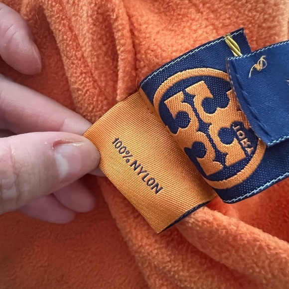 TORY BURCH Quilted Reversible Puffer Vest Brown Orange Sz XS - Picture 5 of 7